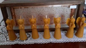 Angel beeswax candles